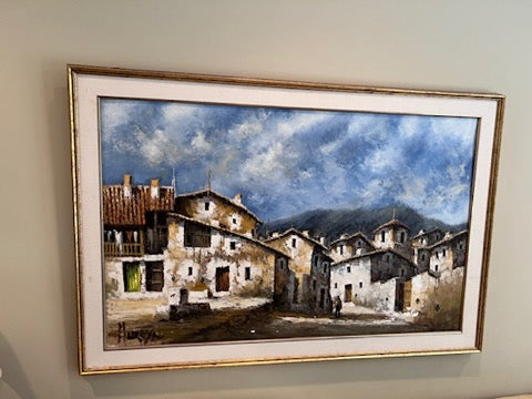 Village Painting by Murey