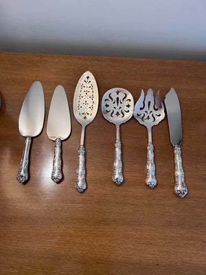 Birks Sterling Silver 'Pompadour' Serving Lot