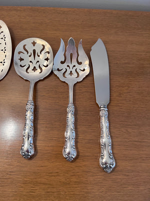 Birks Sterling Silver 'Pompadour' Serving Lot