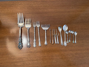 Sterling Silver Fork and Mini Spoon Lot
