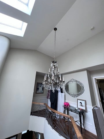 Large Glass Pendant Chandelier