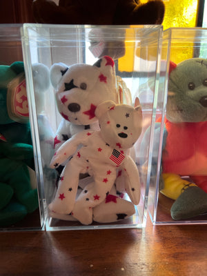 Beanie Babies in Display Cases Lot (RARE)