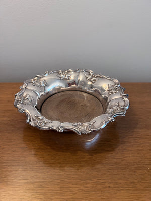 Antique Silver Plated Wine Bottle Coaster