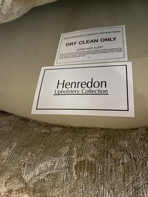 2 Henredon 'Upholstery Collection' Armchairs, Gold Wood Frame