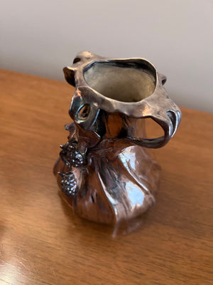 Art Nouveau Sterling Silver Deposit Over Porcelain Vase