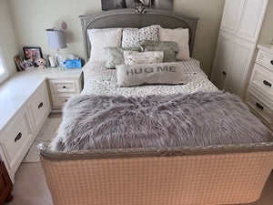 Beautiful Wood/Upholstered Queen Bed Frame