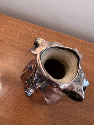 Art Nouveau Sterling Silver Deposit Over Porcelain Vase
