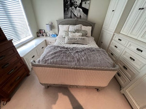 Beautiful Wood/Upholstered Queen Bed Frame