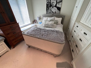 Beautiful Wood/Upholstered Queen Bed Frame