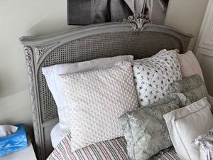 Beautiful Wood/Upholstered Queen Bed Frame