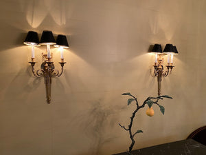 Pair of Brass Wall Sconces