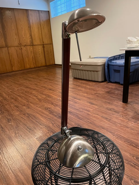 Metal & Wood Desk Lamp