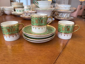 3 Aynsley Demitasse Cups & Saucers "Leville" 6874