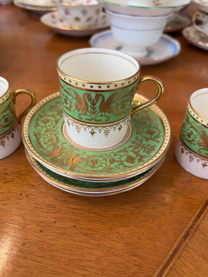 3 Aynsley Demitasse Cups & Saucers "Leville" 6874