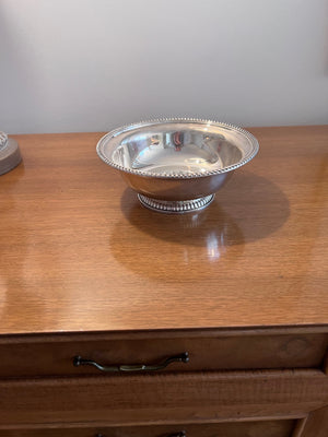 Birks Sterling Silver Footed Bowl with Gadroon Edges- 8"