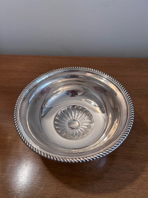 Birks Sterling Silver Footed Bowl with Gadroon Edges- 8"