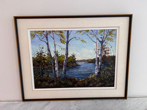 Original Painting 'Birches, Shanty Bay Lake Muskoka' by Kay Bowman