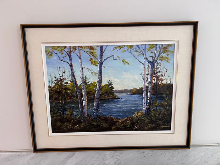 Original Painting 'Birches, Shanty Bay Lake Muskoka' by Kay Bowman