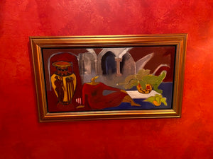 Original Painting "out of time" by Renee durocher, mixed media