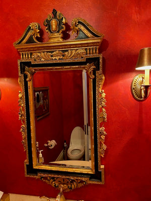 Beautiful Ornate victorian style gold & black mirror