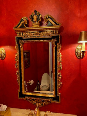Beautiful Ornate victorian style gold & black mirror