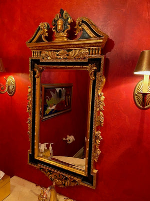 Beautiful Ornate victorian style gold & black mirror