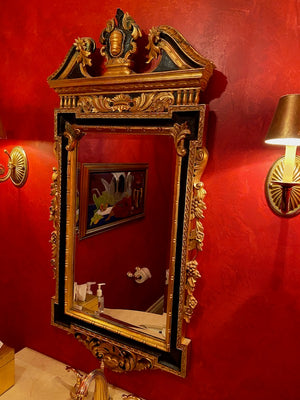 Beautiful Ornate victorian style gold & black mirror