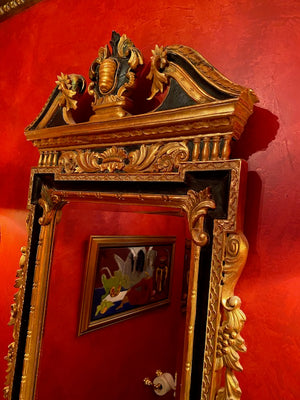 Beautiful Ornate victorian style gold & black mirror