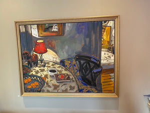 Original Painting "Interior, Camp and Horse" by Jeannette Perreault