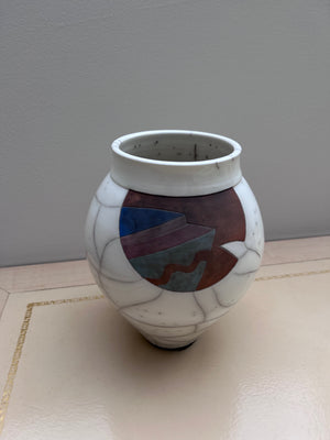 Art Deco 'Marble Style' Porcelain Vase