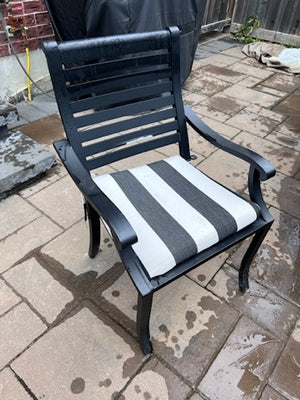 'Insideout' Patio Dining Table + 8 Chairs, with Sunbrella Cushions (Retail $5,500)