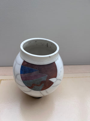 Art Deco 'Marble Style' Porcelain Vase