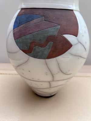 Art Deco 'Marble Style' Porcelain Vase