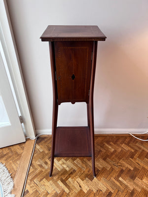 Antique Pedestal Table Cabinet