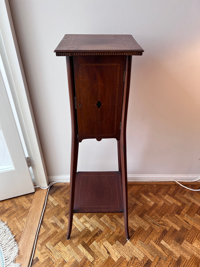 Antique Pedestal Table Cabinet