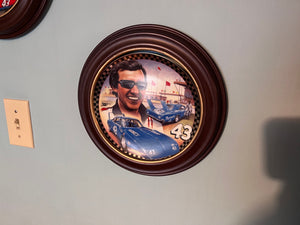The Franklin Mint Heirloom Recommendation Richard Petty, 2 Collector Plates + Mahogany Frames