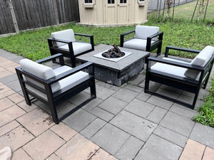 4 'Insideout' Club Chairs, with Sunbrella Cushions