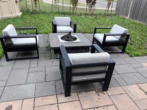 4 'Insideout' Club Chairs, with Sunbrella Cushions