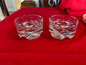 2 Glass Cigar Ashtrays