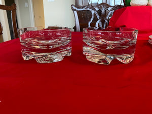 2 Glass Cigar Ashtrays