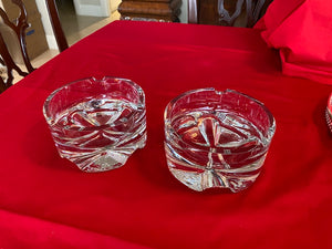 2 Glass Cigar Ashtrays