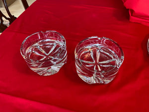 2 Glass Cigar Ashtrays