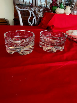 2 Glass Cigar Ashtrays