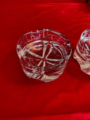 2 Glass Cigar Ashtrays