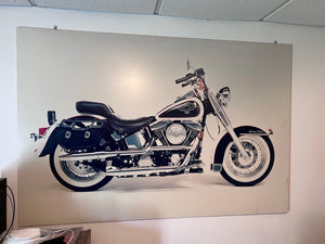 Harley Davidson Heritage Softail Poster, on Thick Board