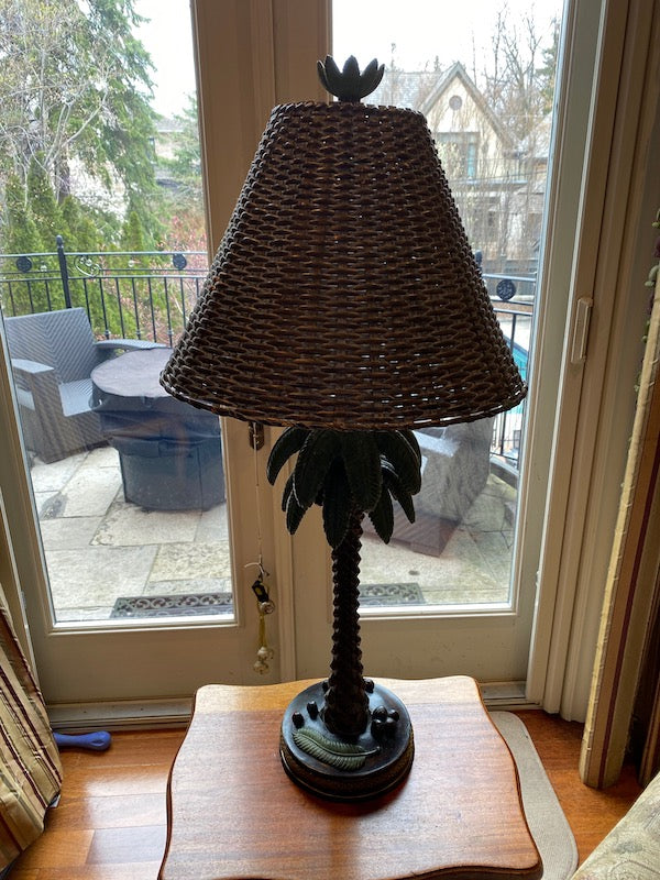 Palm Tree Table Lamp, Metal