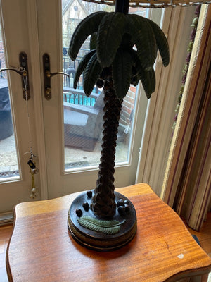 Palm Tree Table Lamp, Metal