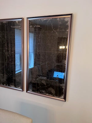 'Township of York' City of Toronto Map, 2 Piece Wall Art