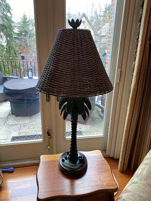 Palm Tree Table Lamp, Metal
