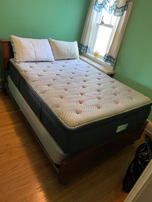 Vintage Double Bed Frame with 'Like-New' Mattress